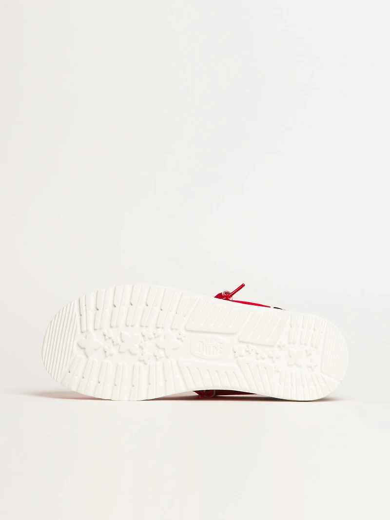 MENS HEYDUDE WALLY FUNK SOLO CUP SLIP-ON - RED