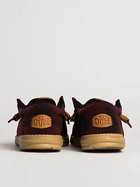 MENS HEYDUDE WALLY COZY PLAID - RED/BLACK