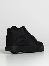 KIDS HEELYS RACER MID TRIPLE BLACK - CLEARANCE