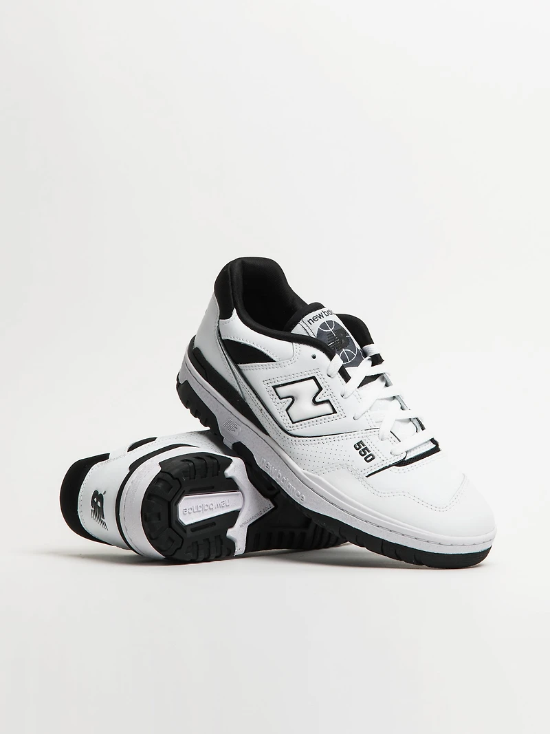 MENS NEW BALANCE THE BB550 SNEAKER - WHITE/BLACK