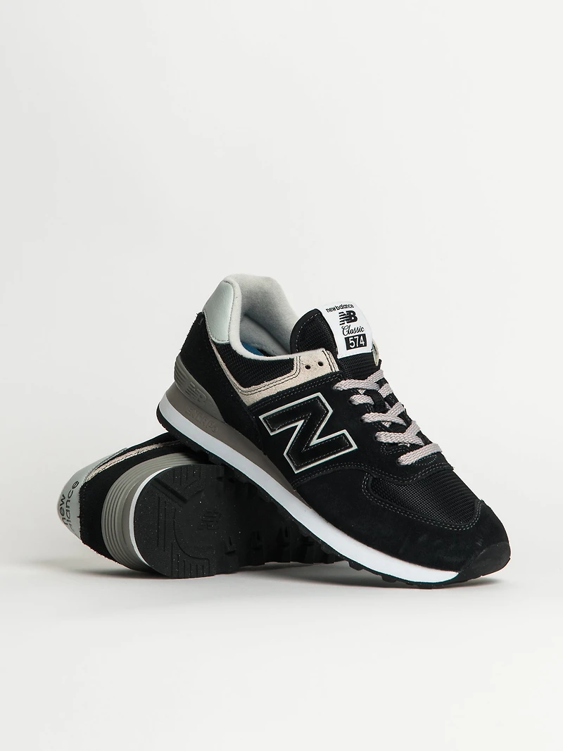 MENS NEW BALANCE 574 SNEAKER - BLACK/WHITE