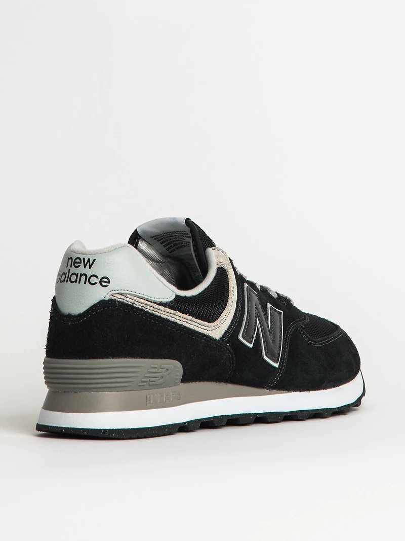 MENS NEW BALANCE 574 SNEAKER - BLACK/WHITE