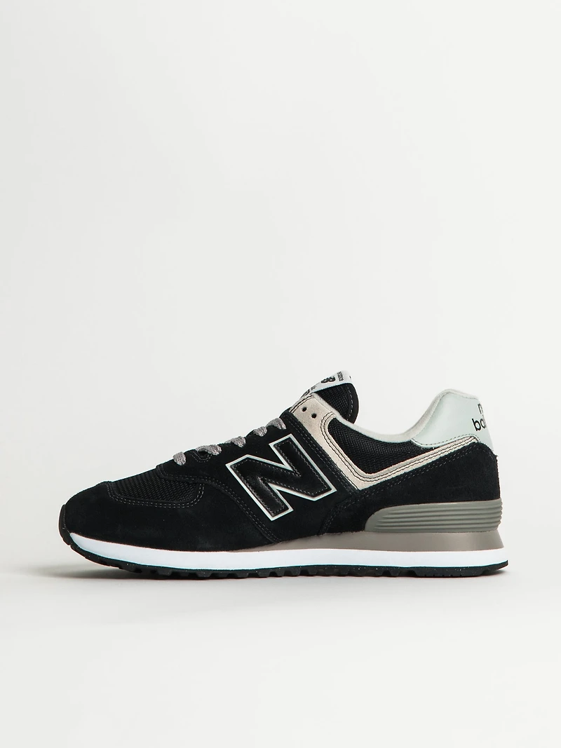 MENS NEW BALANCE 574 SNEAKER - BLACK/WHITE
