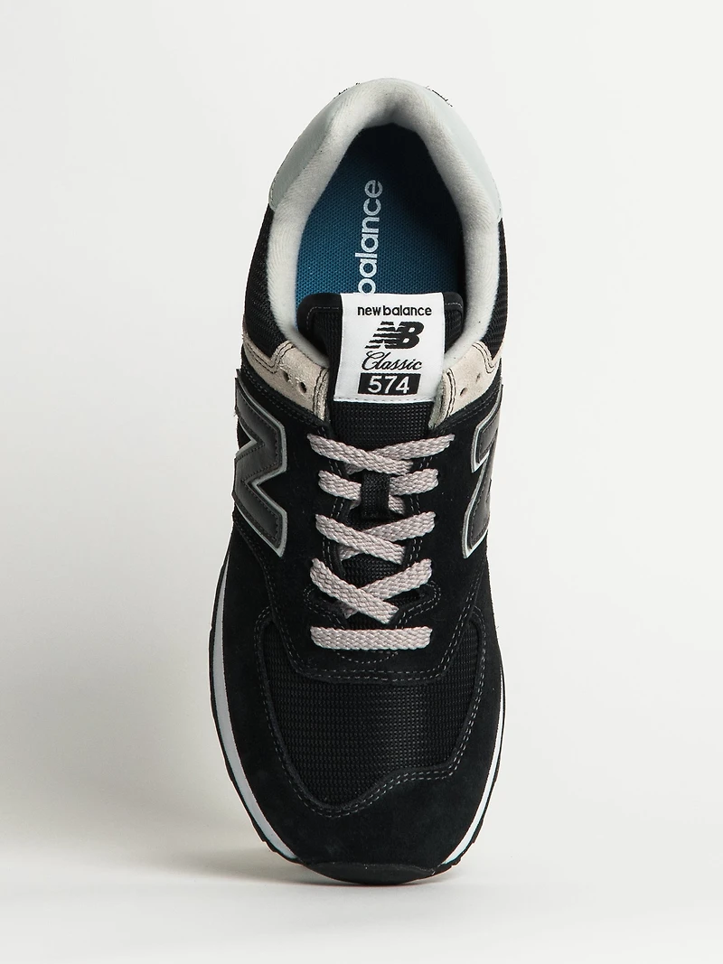 MENS NEW BALANCE 574 SNEAKER - BLACK/WHITE