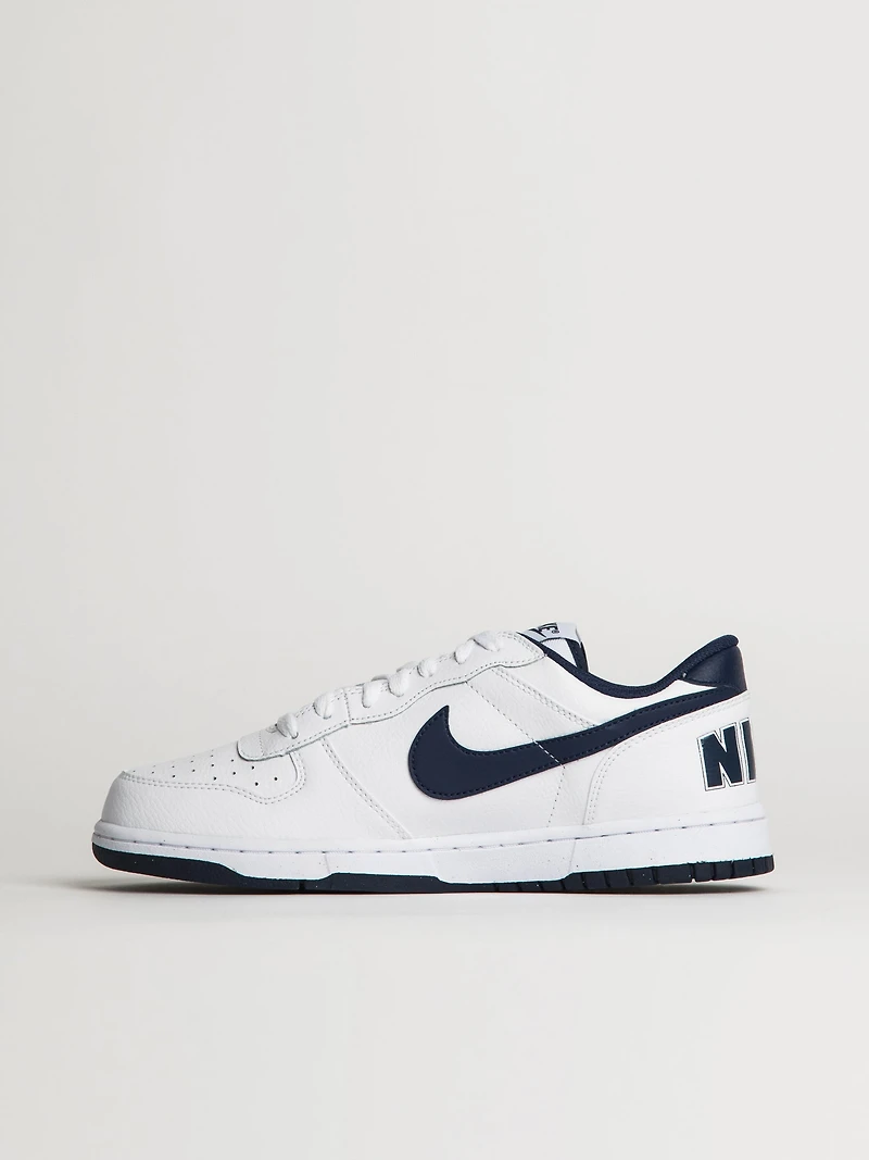 MENS NIKE BIG LOW SNEAKER - WHITE/NAVY