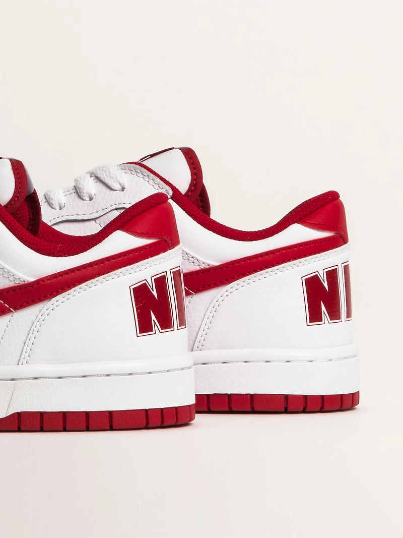 MENS NIKE BIG LOW SNEAKER - WHITE/GYM RED