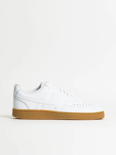 MENS NIKE COURT VISION LOW NEXT NATURE SNEAKER - WHITE/LIGHT BROWN
