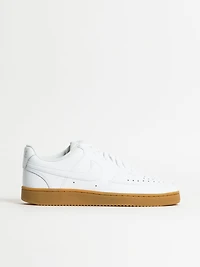 MENS NIKE COURT VISION LOW NEXT NATURE SNEAKER - WHITE/LIGHT BROWN