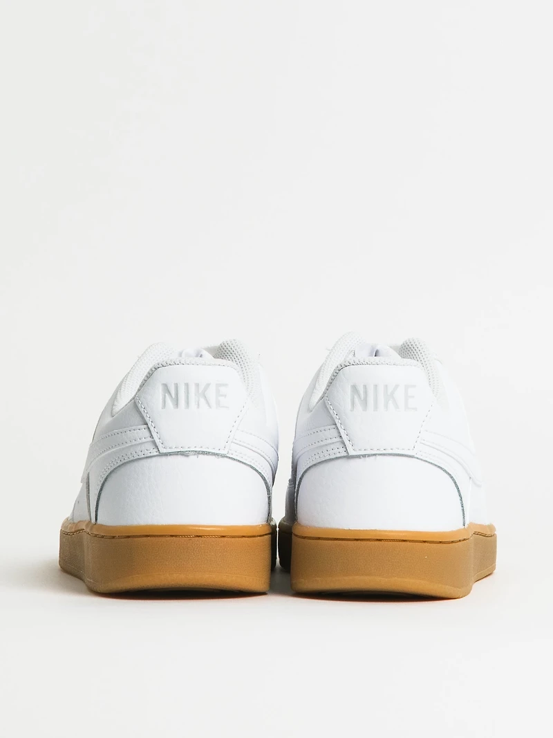MENS NIKE COURT VISION LOW NEXT NATURE SNEAKER - WHITE/LIGHT BROWN