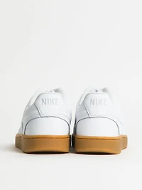 MENS NIKE COURT VISION LOW NEXT NATURE SNEAKER - WHITE/LIGHT BROWN
