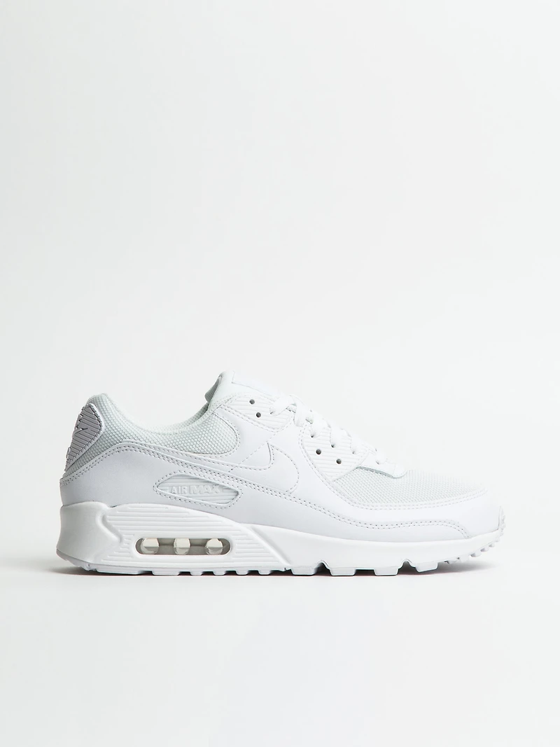 MENS NIKE AIR MAX 90 SNEAKER - WHITE/WOLF GREY