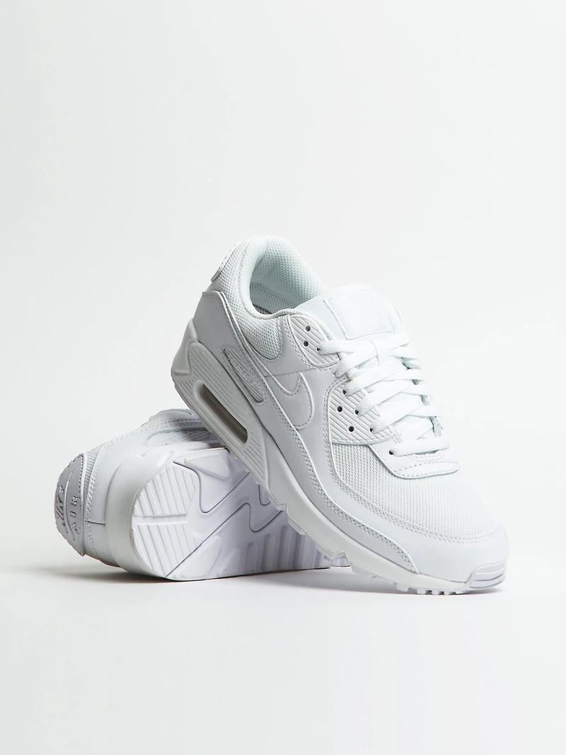 MENS NIKE AIR MAX 90 SNEAKER - WHITE/WOLF GREY