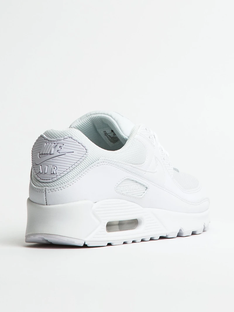 MENS NIKE AIR MAX 90 SNEAKER - WHITE/WOLF GREY