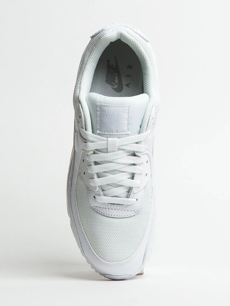 MENS NIKE AIR MAX 90 SNEAKER - WHITE/WOLF GREY