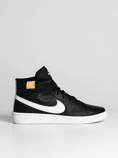 MENS NIKE COURT ROYALE 2 MID SNEAKER - BLACK/WHITE
