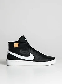 MENS NIKE COURT ROYALE 2 MID SNEAKER - BLACK/WHITE