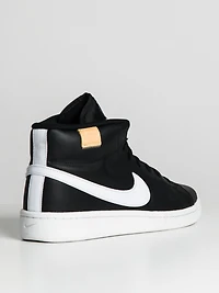 MENS NIKE COURT ROYALE 2 MID SNEAKER - BLACK/WHITE