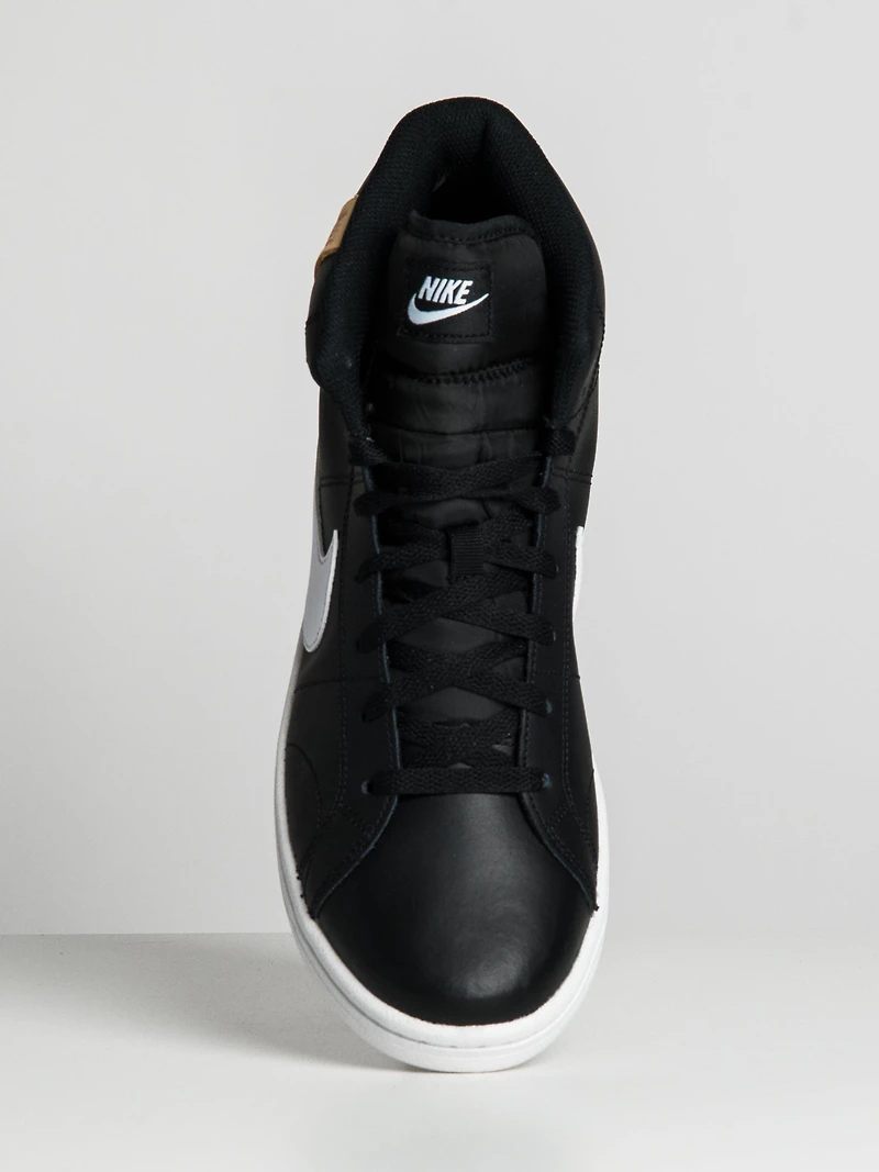 MENS NIKE COURT ROYALE 2 MID SNEAKER - BLACK/WHITE