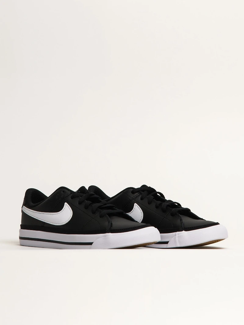 KIDS NIKE COURT LEGACY SNEAKER - BLACK/WHITE