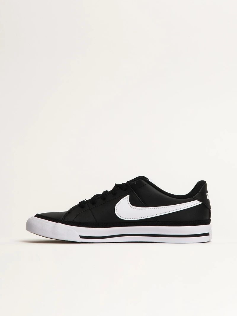 KIDS NIKE COURT LEGACY SNEAKER - BLACK/WHITE
