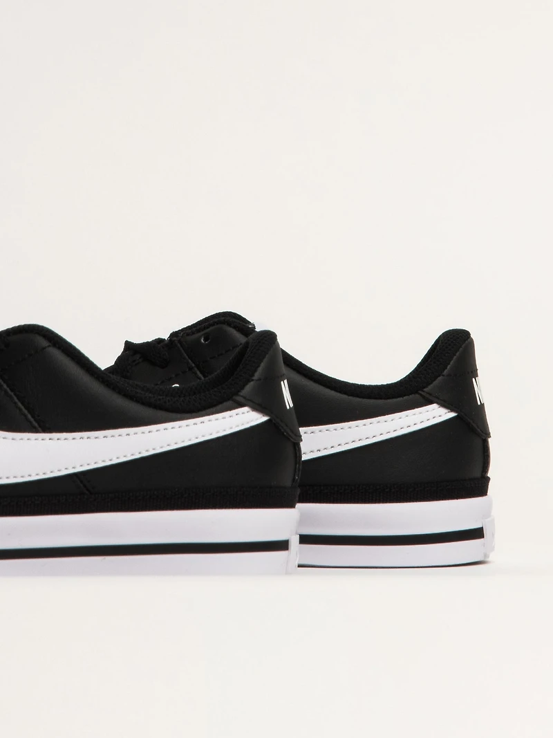 KIDS NIKE COURT LEGACY SNEAKER - BLACK/WHITE