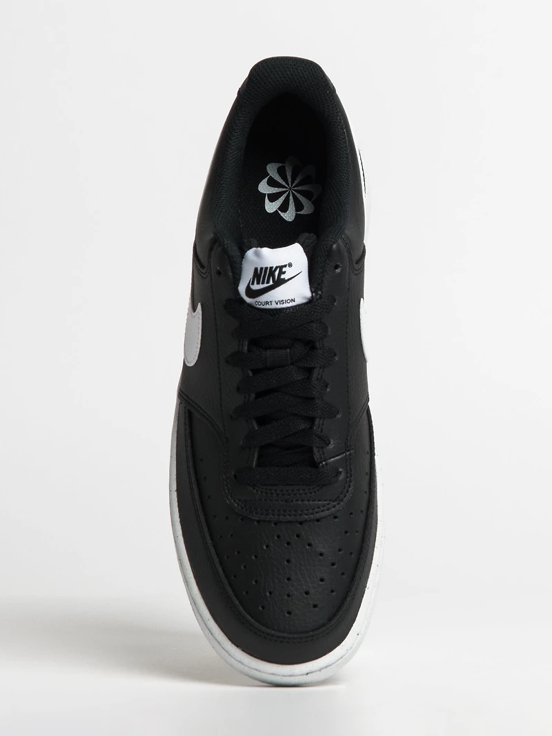 MENS NIKE COURT VISION LOW NEXT NATURE SNEAKER - BLACK/WHITE