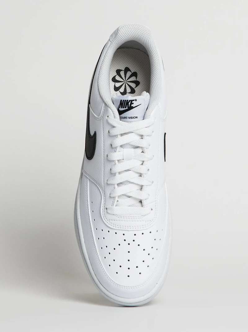 MENS NIKE COURT VISION LOW NEXT NATURE SNEAKER - WHITE/BLACK