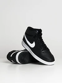 MENS NIKE COURT VISION MID NEXT NATURE SNEAKER - BLACK/WHITE