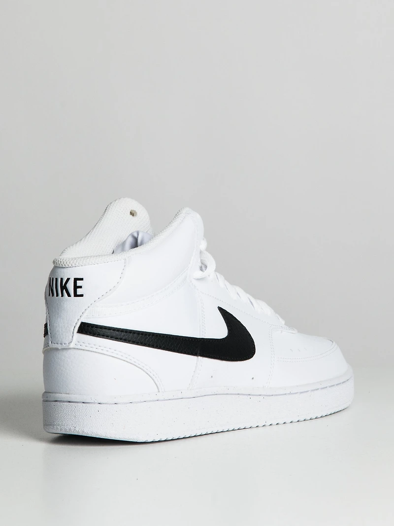 MENS NIKE COURT VISION MID NEXT NATURE SNEAKER - WHITE/BLACK