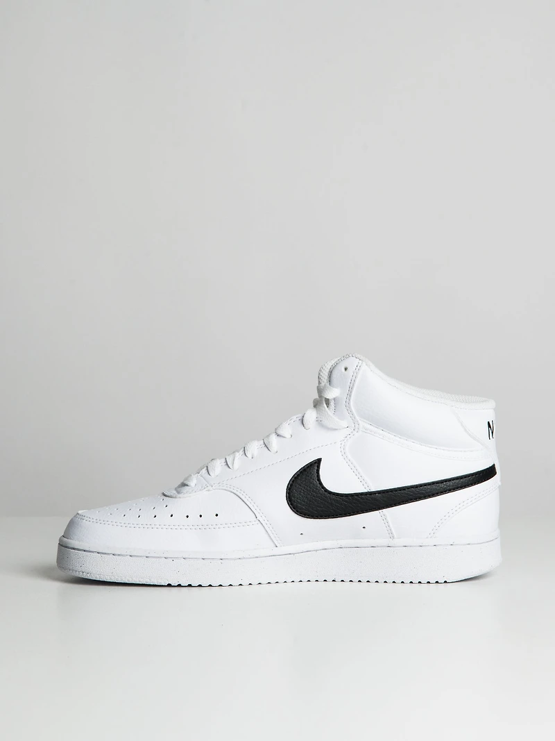 MENS NIKE COURT VISION MID NEXT NATURE SNEAKER - WHITE/BLACK
