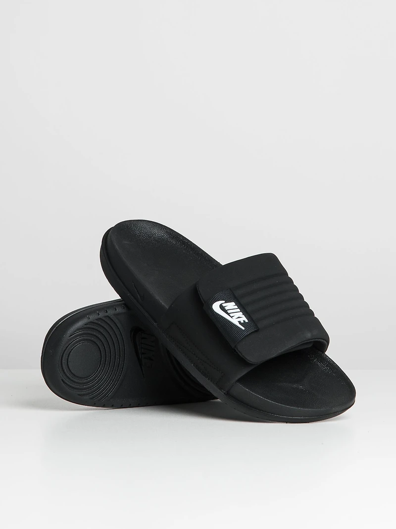 MENS NIKE OFFCOURT ADJUST SLIDES - BLACK/WHITE