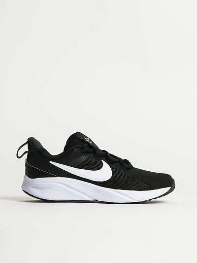 KIDS NIKE STAR RUNNER 4 SHOES - BLACK/WHITE