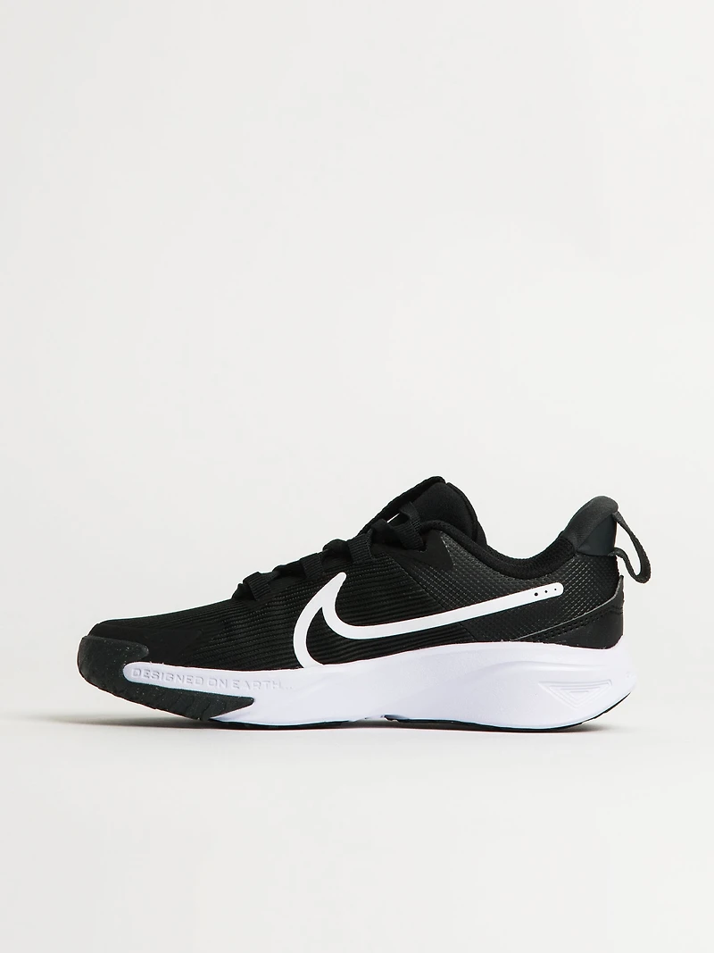 KIDS NIKE STAR RUNNER 4 SHOES - BLACK/WHITE