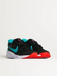 KIDS NIKE STAR RUNNER 4 SHOES - BLACK/BRIGHT CRIMSON/WHITE/DUSTY CACTUS