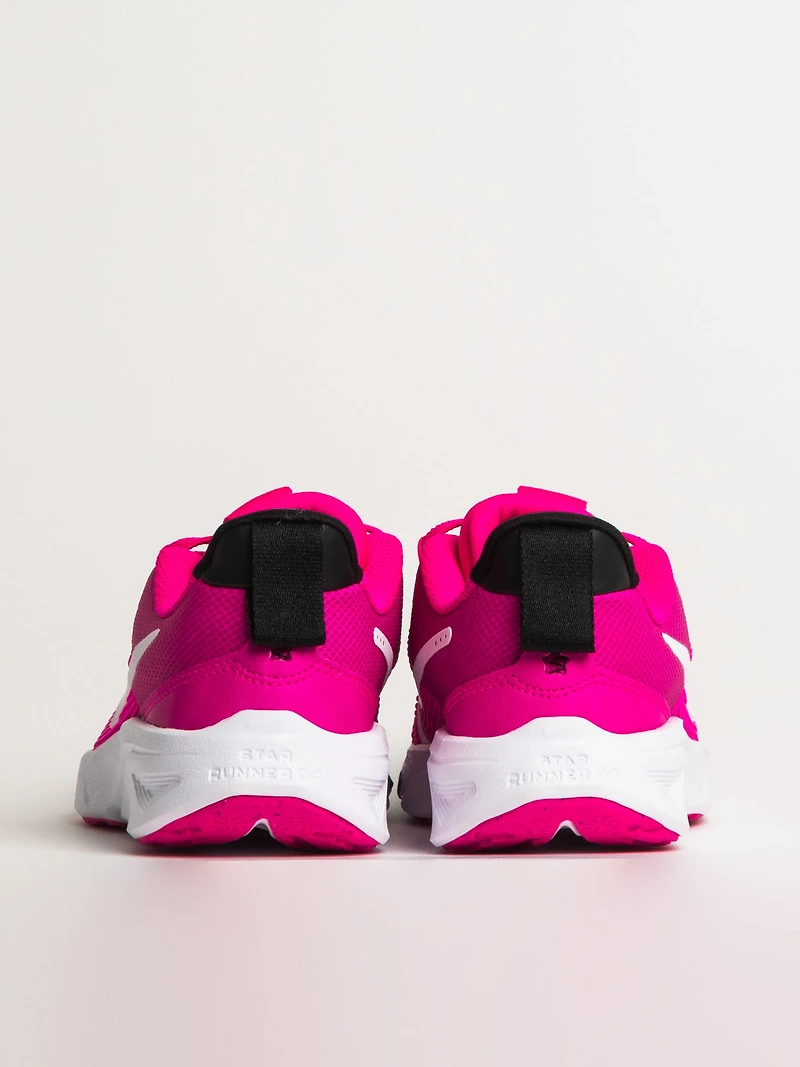 KIDS NIKE STAR RUNNER 4 SHOES - FIERCE PINK/BLACK/WHITE