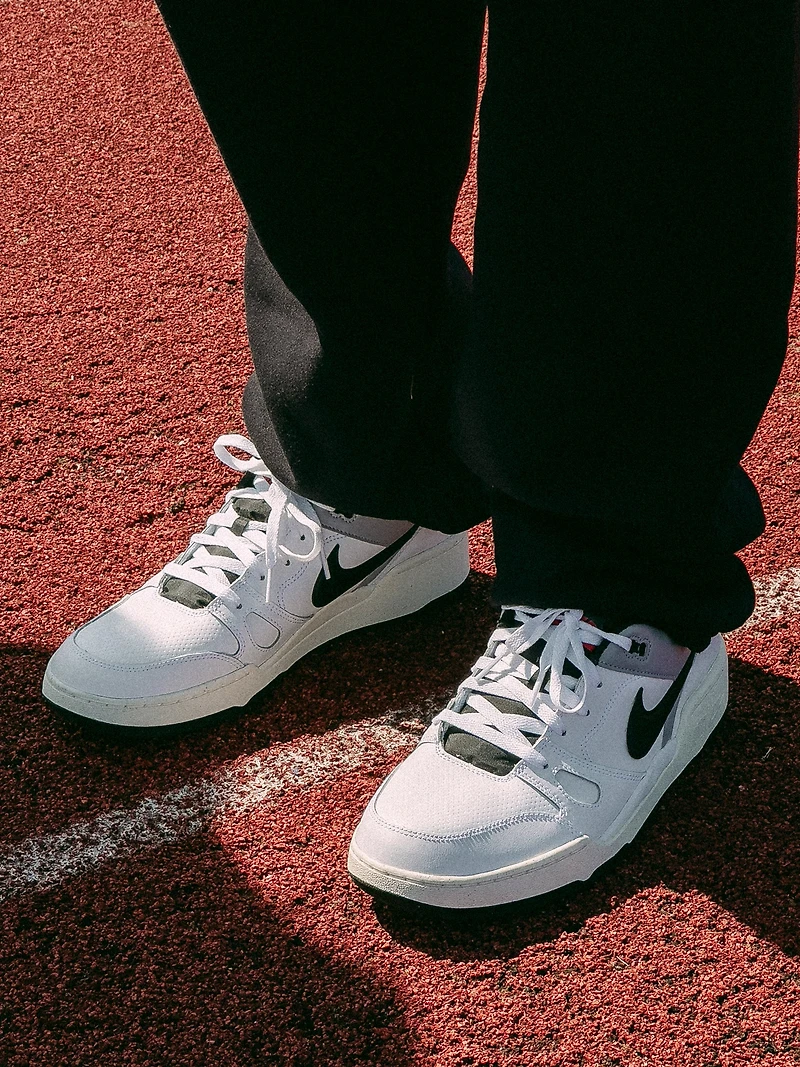 MENS NIKE FULL FORCE LOW SNEAKER - WHITE/PEWTER/SAIL/BLACK