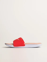 KIDS NIKE KAWA SLIDES - EMBER/WHITE/ECHO PINK
