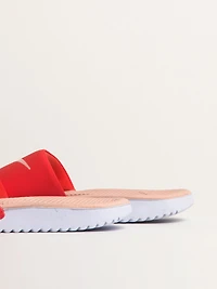 KIDS NIKE KAWA SLIDES - EMBER/WHITE/ECHO PINK