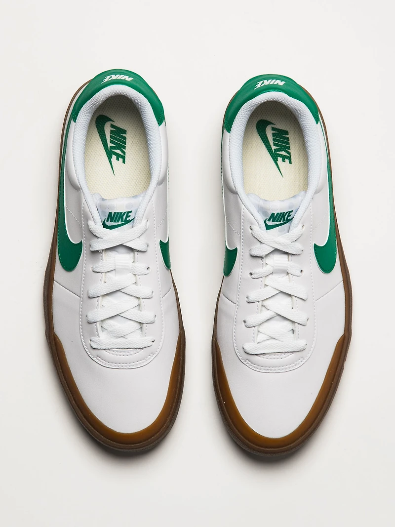 MENS NIKE COURT SHOT SNEAKER - WHITE/MALACHITE/GUM