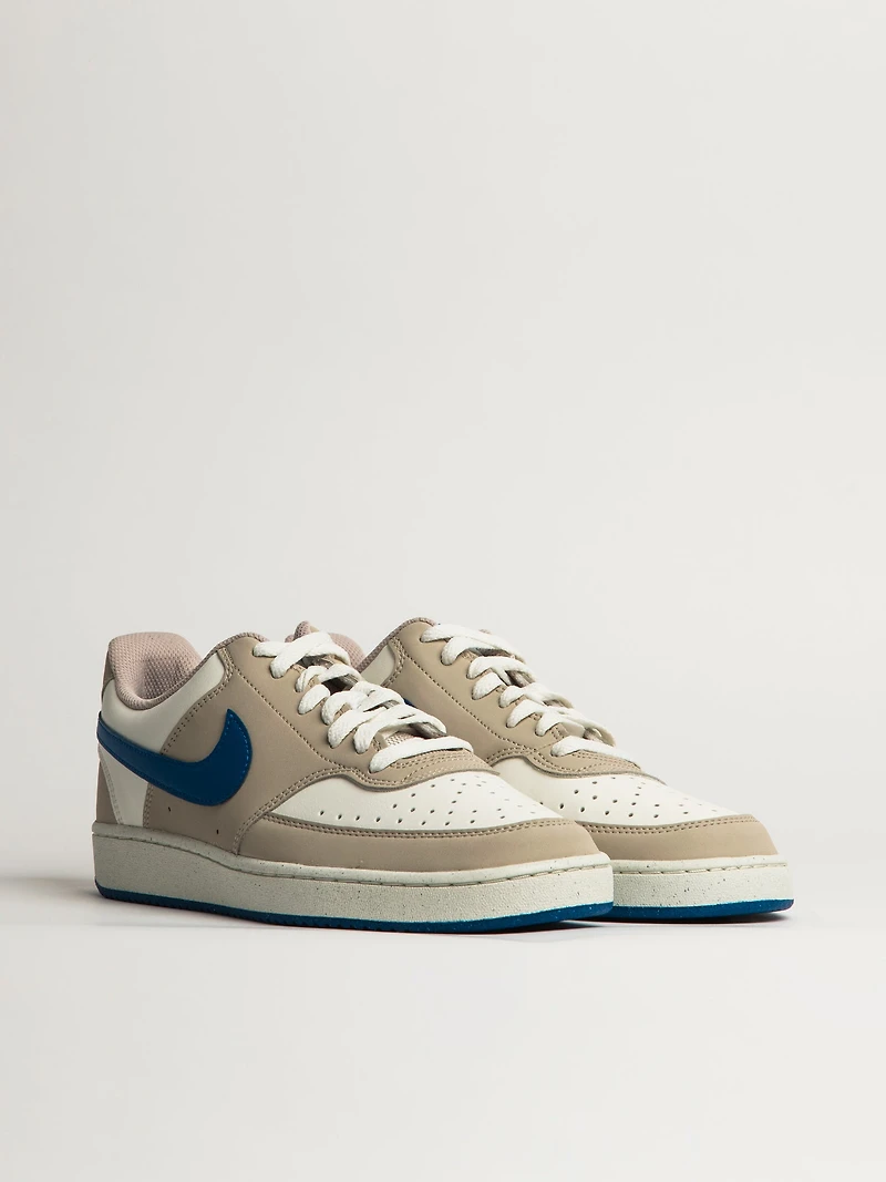 MENS NIKE COURT VISION LOW SNEAKER - WHITE/BLUE