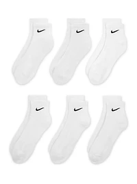 NIKE EVERYDAY CUSHIONED ANKLE SOCKS 6 PACK