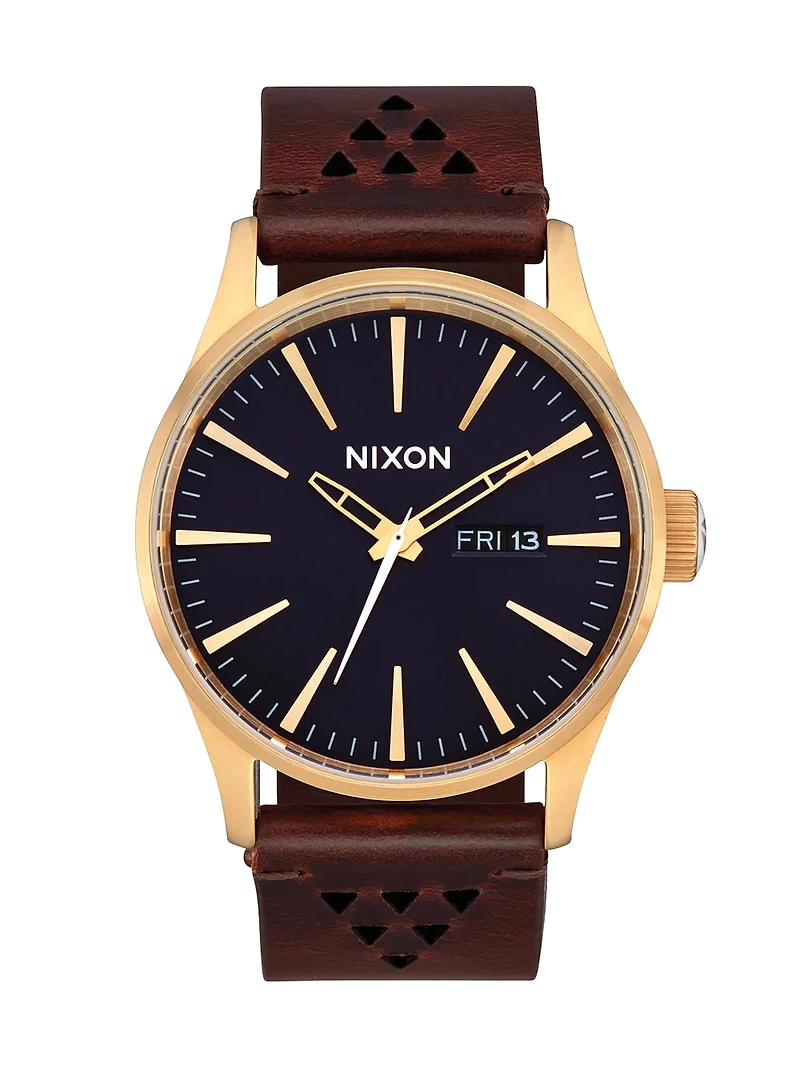 NIXON SENTRY LEATHER WATCH