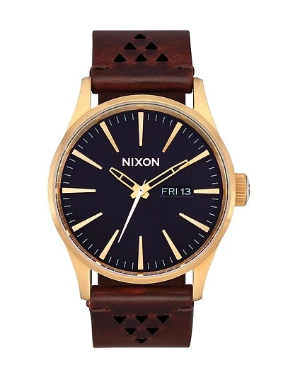 NIXON SENTRY LEATHER WATCH
