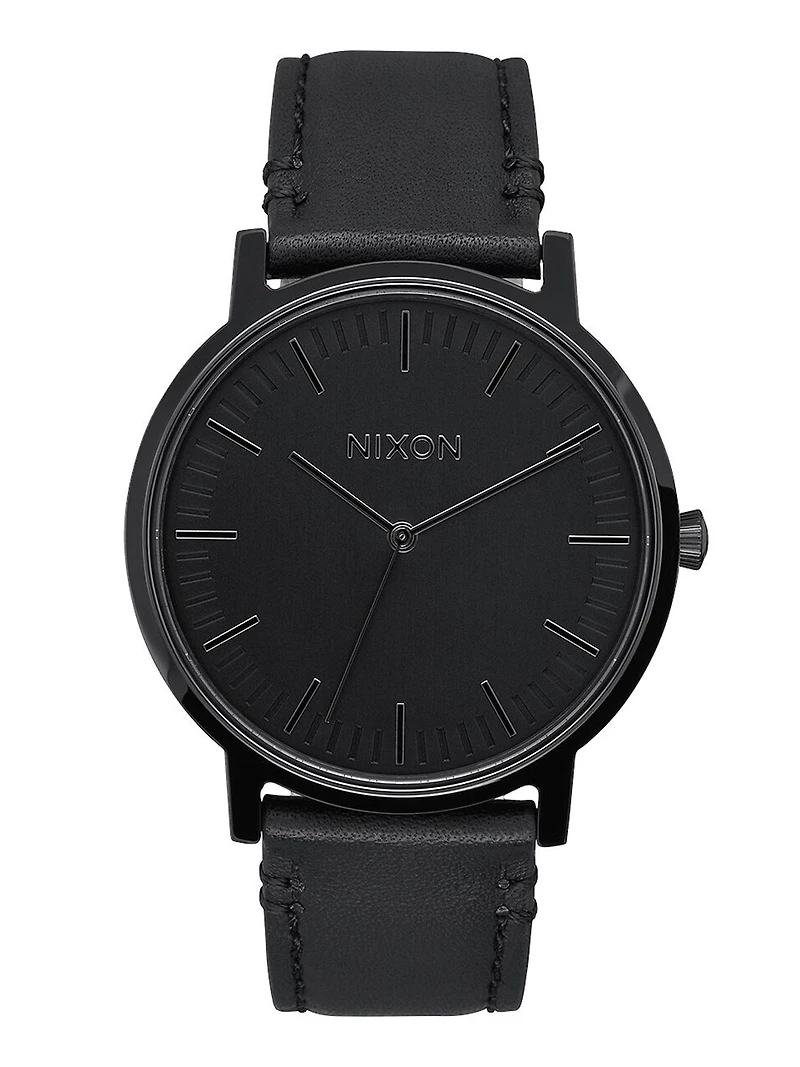 NIXON PORTER LEATHER - ALL BLACK WATCH