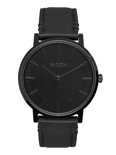 NIXON PORTER LEATHER - ALL BLACK WATCH