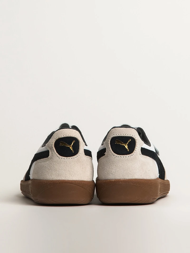 MENS PUMA PALERMO LEATHER SNEAKER - WHITE/VAPOR GRAY/BLACK/GUM