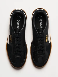 MENS PUMA PALERMO LEATHER SNEAKER - BLACK/FEATHER GRAY/GUM