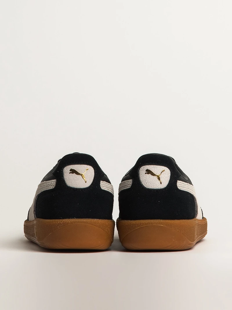 MENS PUMA PALERMO LEATHER SNEAKER - BLACK/FEATHER GRAY/GUM