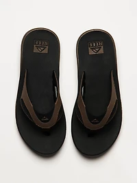 MENS REEF FANNING SLIDES - BLACK/TAN