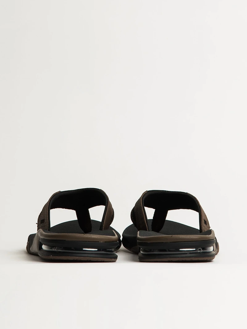 MENS REEF FANNING SLIDES - BLACK/TAN